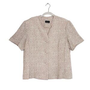 Leslie Fay Women's Vintage 3 Button Blazer Jacket in Tan - Sz M/L